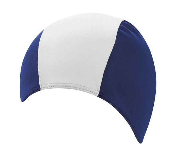 BECO Textil-Badekappe, Badekappe einzeln, blau/weiß