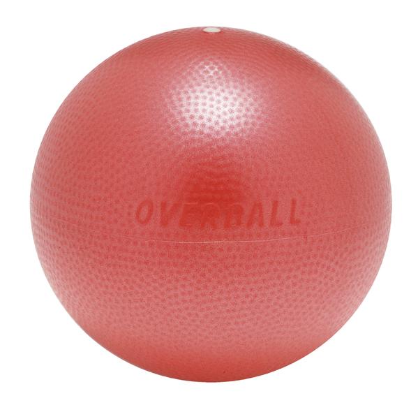 Roter Gymnastikball mit strukturierter Oberfläche für Fitness und Rehabilitation.