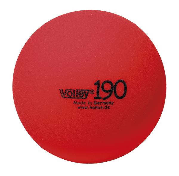 Roter Volley 190 Softball aus Schaumstoff, Made in Germany, für Indoor-Sport und Training.