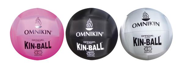 Pinker offizieller Omnikin Kin-Ball für Teamspiele und Sport, in pink, schwar und weiß.