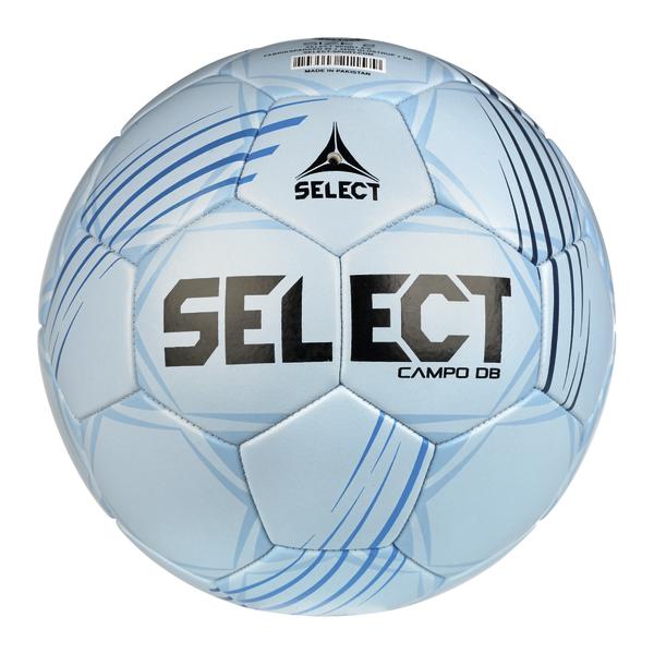 Hellblauer SELECT Campo DB Handball mit EHF-Logo und resinfreier Oberfläche für Training, Schulsport und Vereinssport Rückseite
