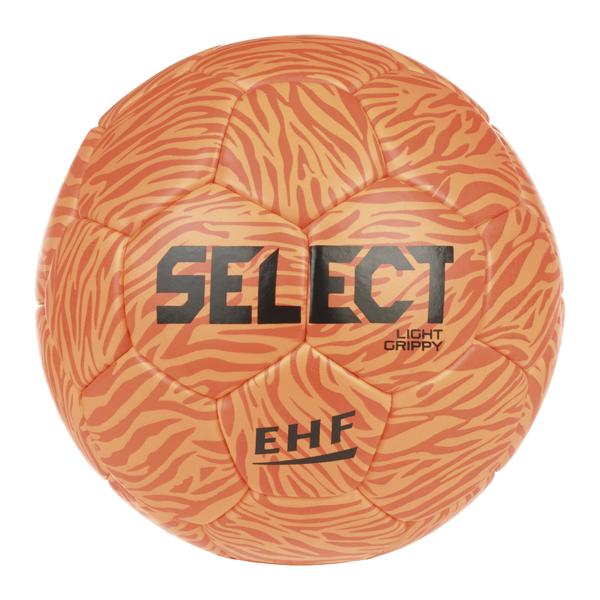 SELECT Light Grippy Handball mit EHF-Logo in Orange mit strukturierter Oberfläche für Training, Schulsport und Vereinssport