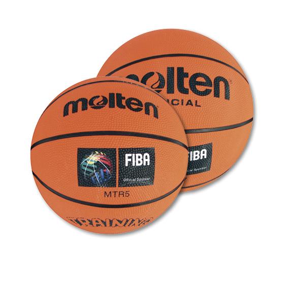 Molten Basketball FIBA offizieller Spielball, orange mit schwarzem Logo, Modell MTR5.