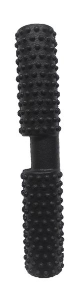 Schwarzer Massagegriff mit Noppen für Tiefengewebsmassage und Muskelentspannung.