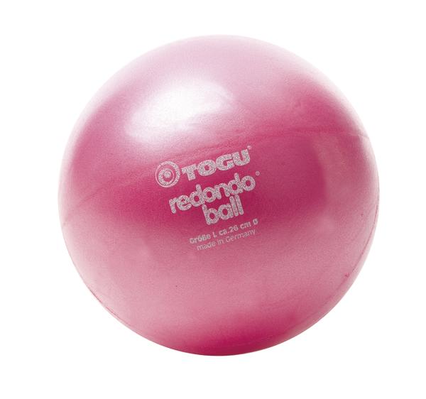 Roter TOGU Redondo Gymnastikball, 26 cm Durchmesser, für Fitness und Therapie.