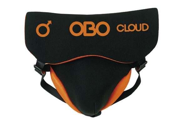 Hockey Tiefschutz OBO Cloud in Schwarz und Orange für optimalen Schutz und Komfort.
