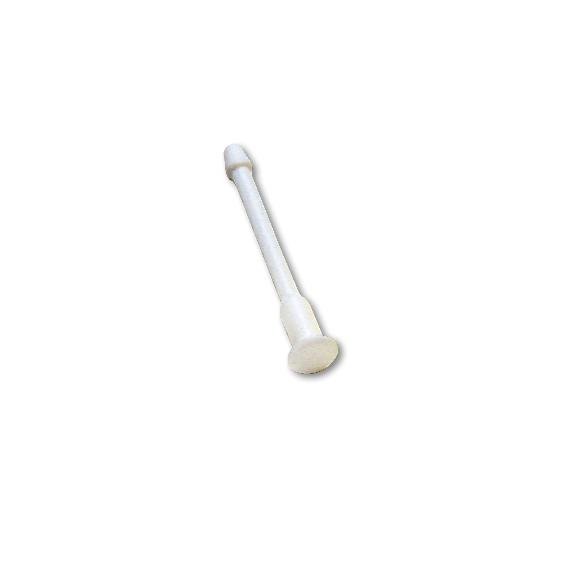 Weißer Ersatzstöpseal mit breitem Kopf für verschiedene Bälle, isoliert auf weißem Hintergrund.