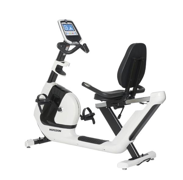 Modernes Liegeergometer mit digitalem Display und verstellbarem Sitz für Heimtraining.