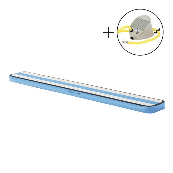 AirTrack Factory AirBeam 3 m blau aufblasbarer Schwebebalken.