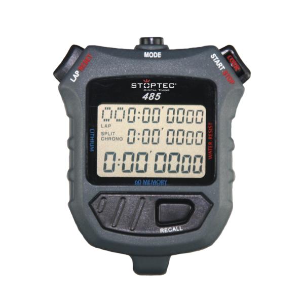 Digitaler Stoppuhr-Timer mit LCD-Display und mehreren Funktionen in Grau.