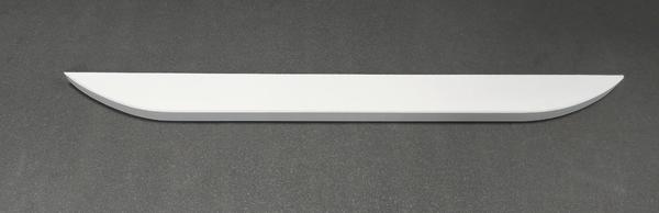 Weißer Verbinder aus Holz für Hallenhockeybanden.