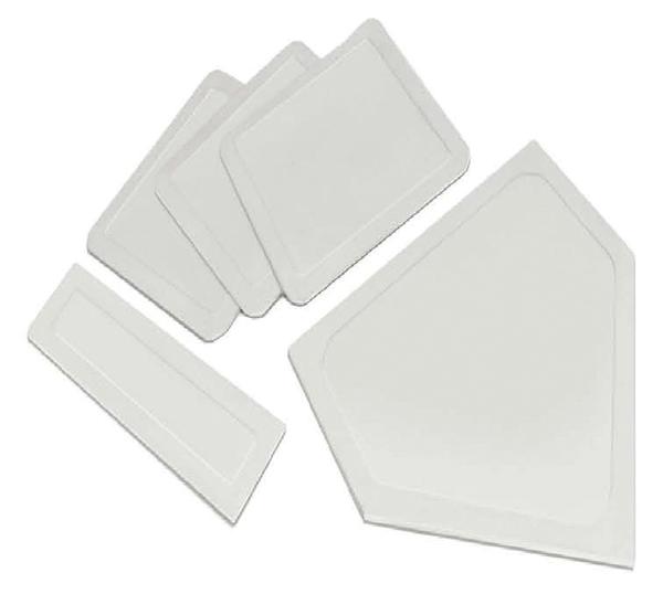 Basball Base-Set bestehend aus verschiedenen weißen Kunststoffplatten aus Vinyl