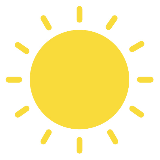 Grafik einer Sonne als Symbol für die Wärmetherapie