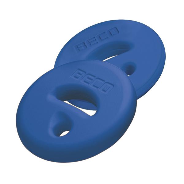 Blaue Aqua-Disk für Arme von BECO, ideal zum Schwimmtraining und Wassersport.