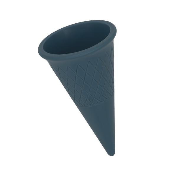 Silikon-Eiswaffel in Dunkelblau, wiederverwendbar und flexibel.