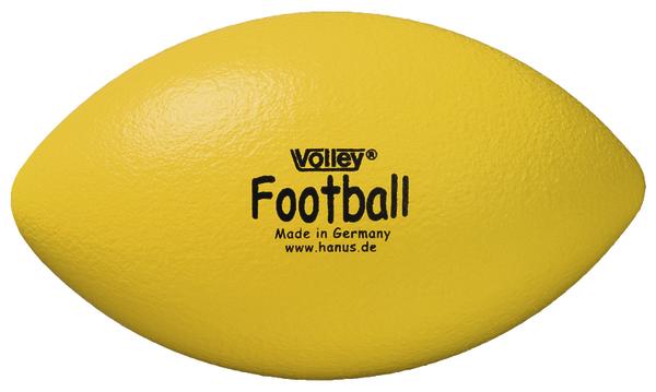Gelber Volley Football aus Gummi, Made in Germany, für American Football Training.