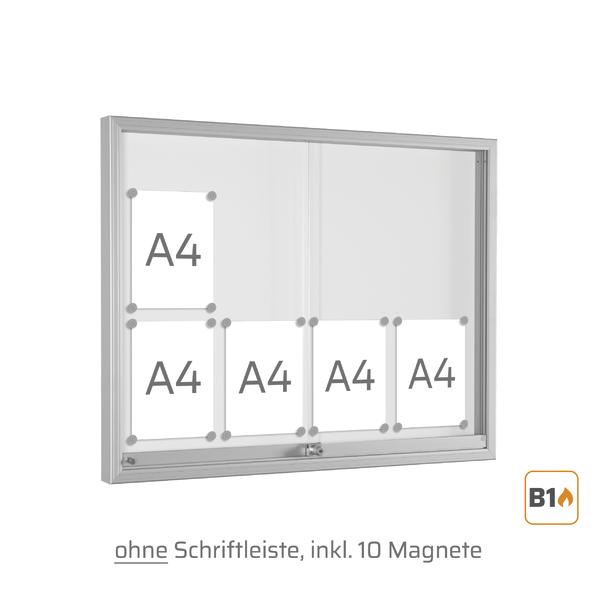 Magnetische A4-Pinnwand aus Glas mit 10 Magneten, rahmenlos, für Büro und Zuhause.