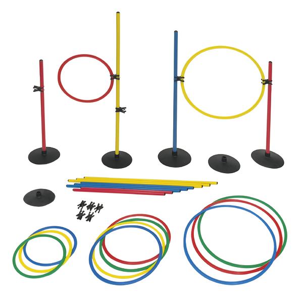Kombi-Hindernis-Set SPORTCO, Set MINI, Set inkl. 6 x Gummi-Tellerfuß