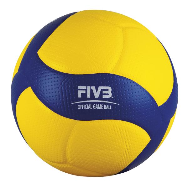 Offizieller FIVB Volleyball in Gelb und Blau für Wettkampfspiele.