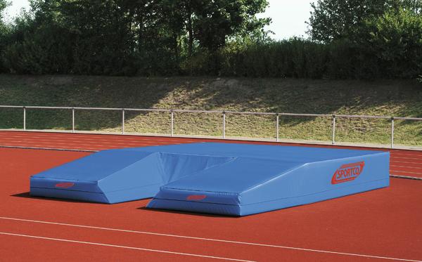 Sportco Stabhochsprungmatte, Standard, Größe 500 x 350 x 80 cm, blau