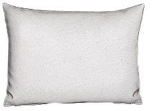 Weißes rechteckiges Kissen mit feiner Textur, ideal für Schlafzimmer und Wohnräume.