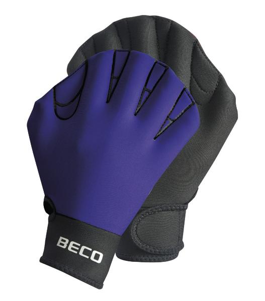 BECO Aqua-Schwimmhandschuhe NEOPREN, geschlossene Ausführung, Größe L, blau