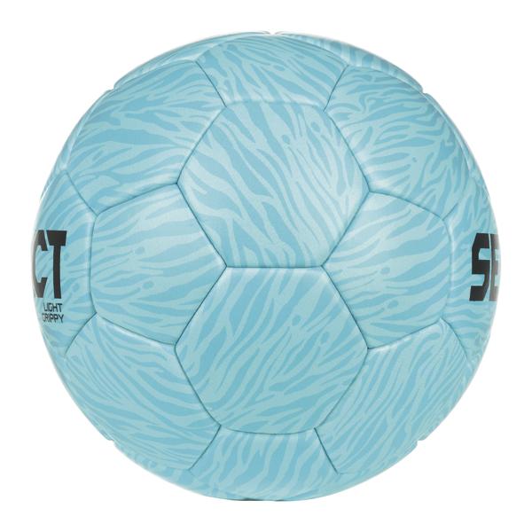SELECT Light Grippy Handball mit EHF-Logo in blau mit strukturierter Oberfläche für Training, Schulsport und Vereinssport seitliche Ansicht
