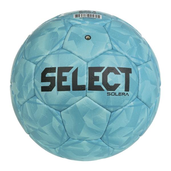 Blauer SELECT Solera Handball mit strukturierter Oberfläche für Training, Schulsport und Vereinssport Rückseite