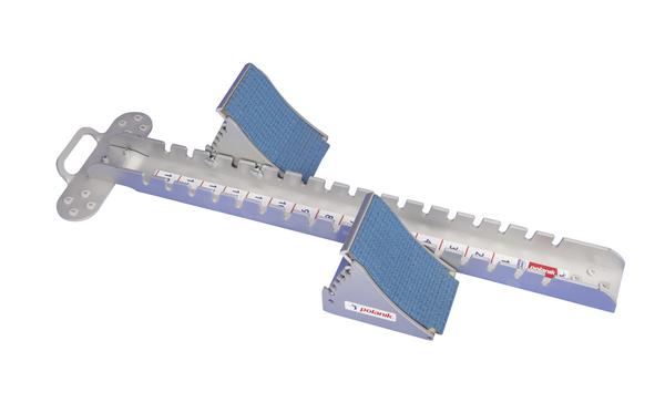 Orthopädisches Fußmessgerät mit verstellbaren Riemen zur genauen Fußlängenbestimmung.