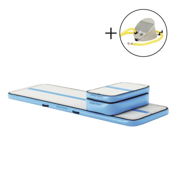 Aufblasbare Airtrack Gymnastikmatte in zwei Größen für Training und Sport.