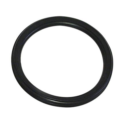 Schwarzer Gummidichtring für Rohrverbindungen und Dichtungen, rund und flexibel.