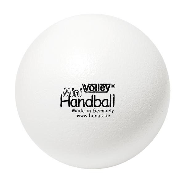 Mini Handballball aus Schaumstoff, weiß, für Kinder und Training, Made in Germany.