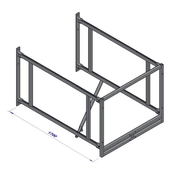 Sportco Basketball-Wandanlage 170 / 225, seitlich schwenkbar