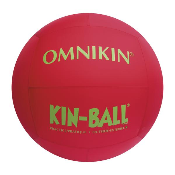 Roter Omnikin Kin-Ball Sportball für Outdoor- und Übungsspiele, groß und leicht.