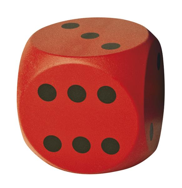 Volley® Würfel mit ELE-Elefantenhaut, Kantenlänge 16 cm, rot