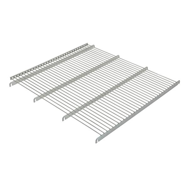 Drahtgitter-Regalboden aus Metall, silberfarben, für Schränke und Regale.