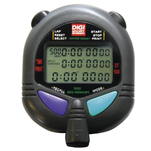 Digitaler Sport-Stoppuhr mit LCD-Display und Multifunktionstasten für Zeitmessung.