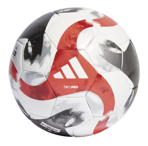 Adidas Tiro Pro Fußball in Weiß, Rot und Schwarz, hochwertiger Trainingsball.
