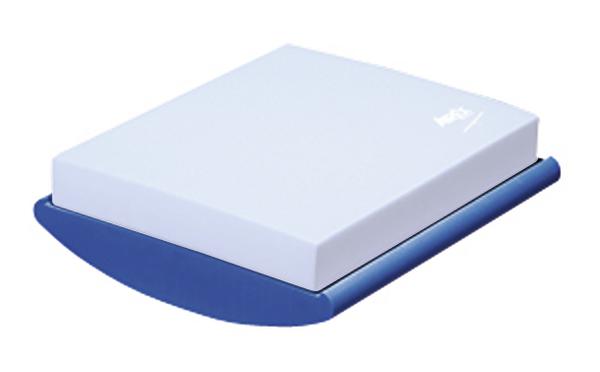 Ergonomisches Sitzkissen mit blauer Wippfunktion für verbesserten Sitzkomfort und Haltung.