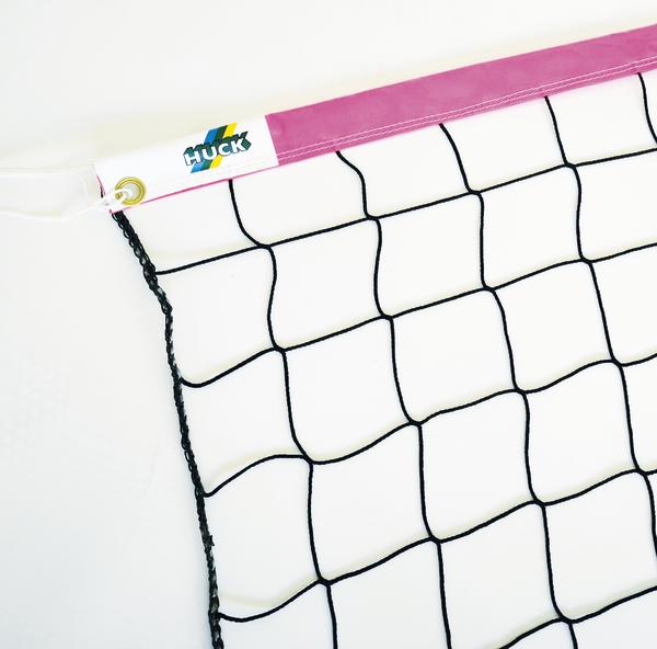 Beachvolleyball-Trainingsnetz, mit Nylon-Spannseil, Einfassband neonpink