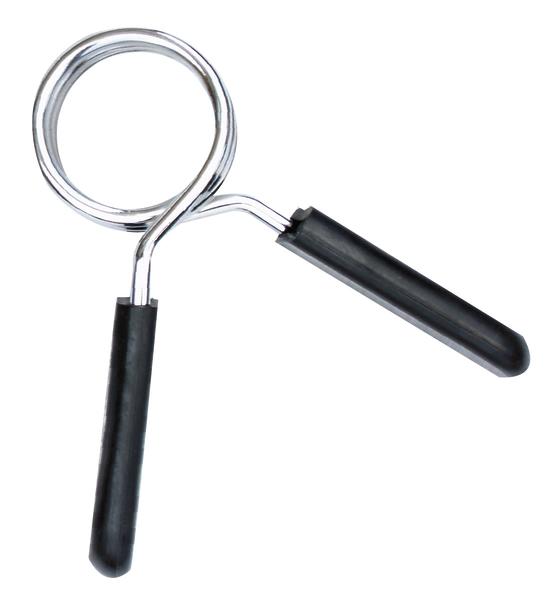 Handlicher Handtrainer mit Metallring und schwarzen Griffen zur Finger- und Handkräftigung.