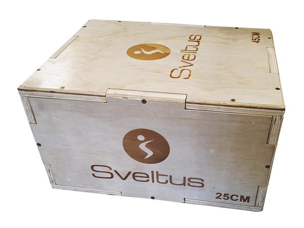 Holz-Plyo-Box von Sveltus, 25 cm Höhe, für Sprung- und Fitnesstraining.