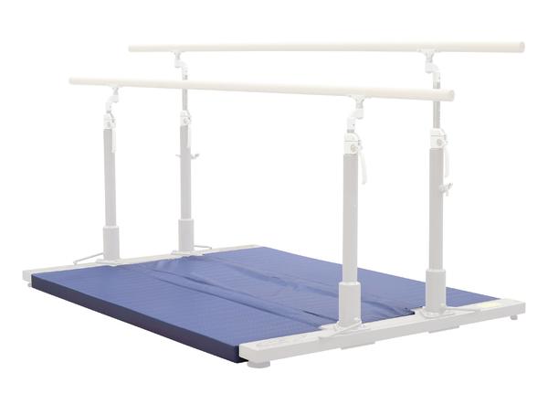 Therapie-Barren mit blauer Matte für Geh- und Gleichgewichtstraining in der Rehabilitation.