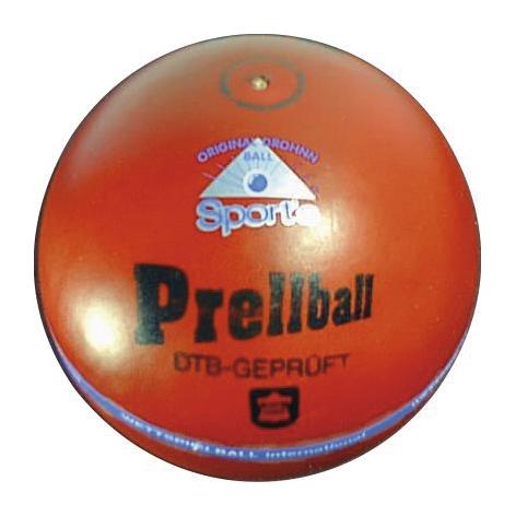 Roter Prellball mit Sporta-Logo und DTB-Prüfung, Sportgerät für Gymnastik und Training.