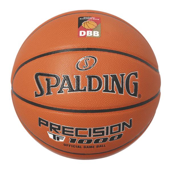Spalding Precision TF 1000 Basketball mit DBB-Logo, offizieller Spielball.