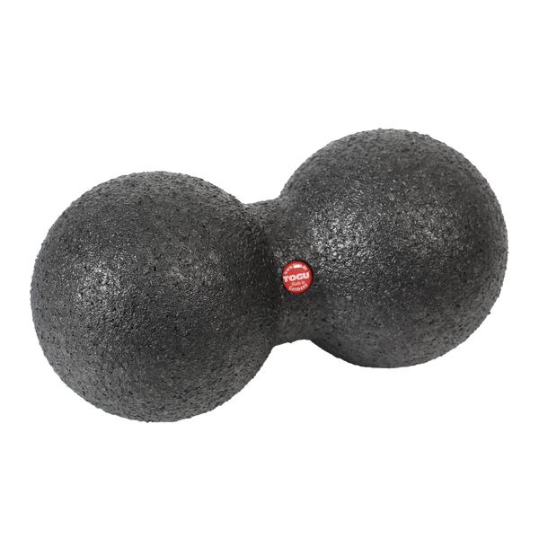 Schwarzer Faszien-Doppelball für Muskelentspannung und Triggerpunktmassage.