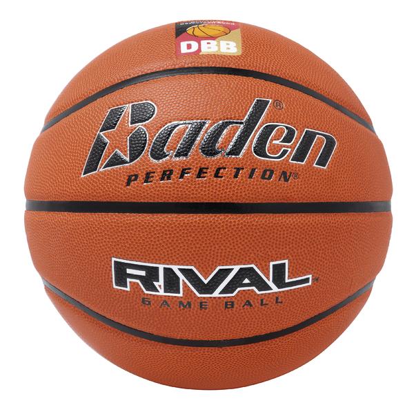 Basketball Baden Rival Game Ball in Orange mit DBB-Logo, offizieller Spielball.