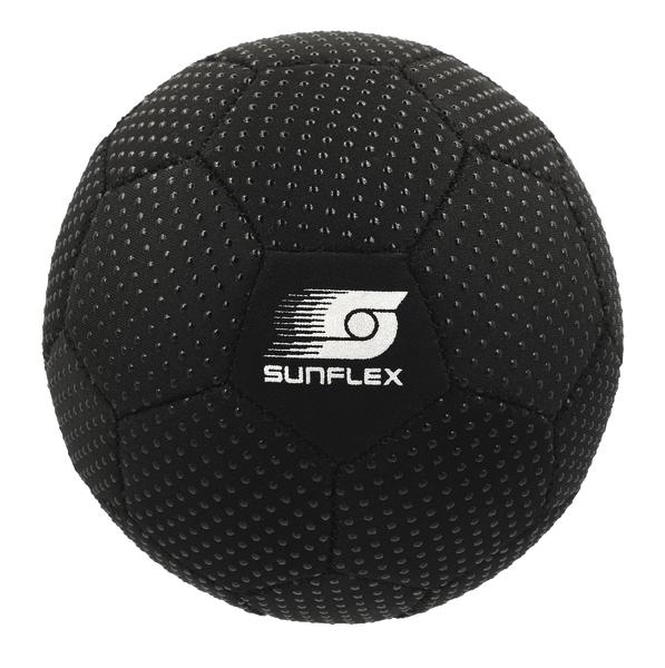 Schwarzer Sunflex Handball mit Noppenstruktur für besseren Grip, Sportgerät für Handballspiele.