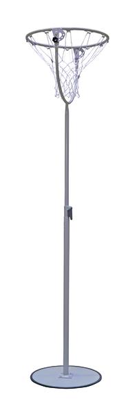 Netzballkorb mit Ständer und Netz, freistehend für Outdoor-Sport und Spiel.