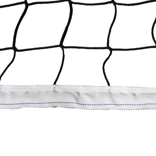 Volleyballnetz mit schwarzem Netz und weißem Rand für Sport und Freizeit.